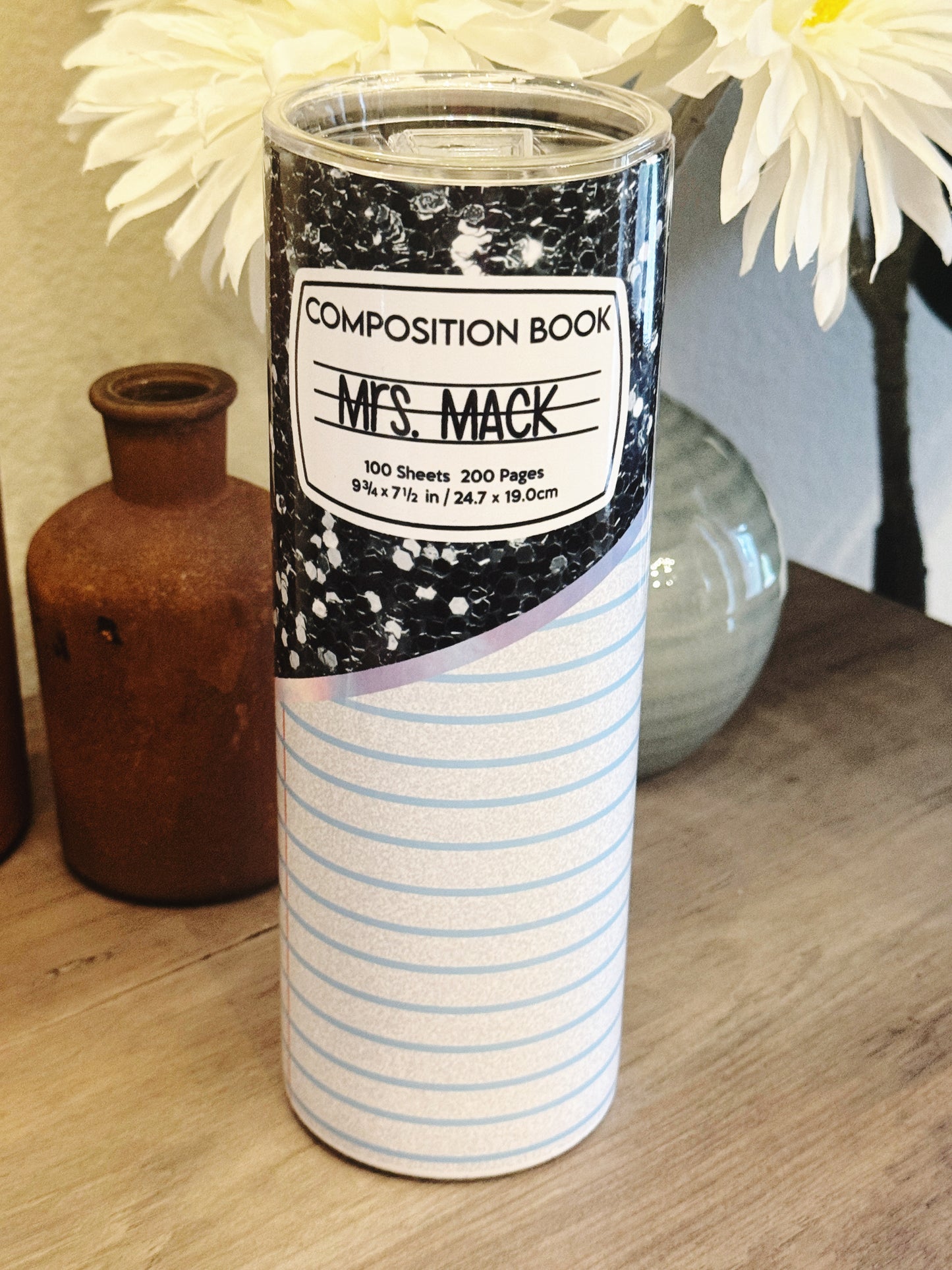 Composition Book Teacher Tumbler