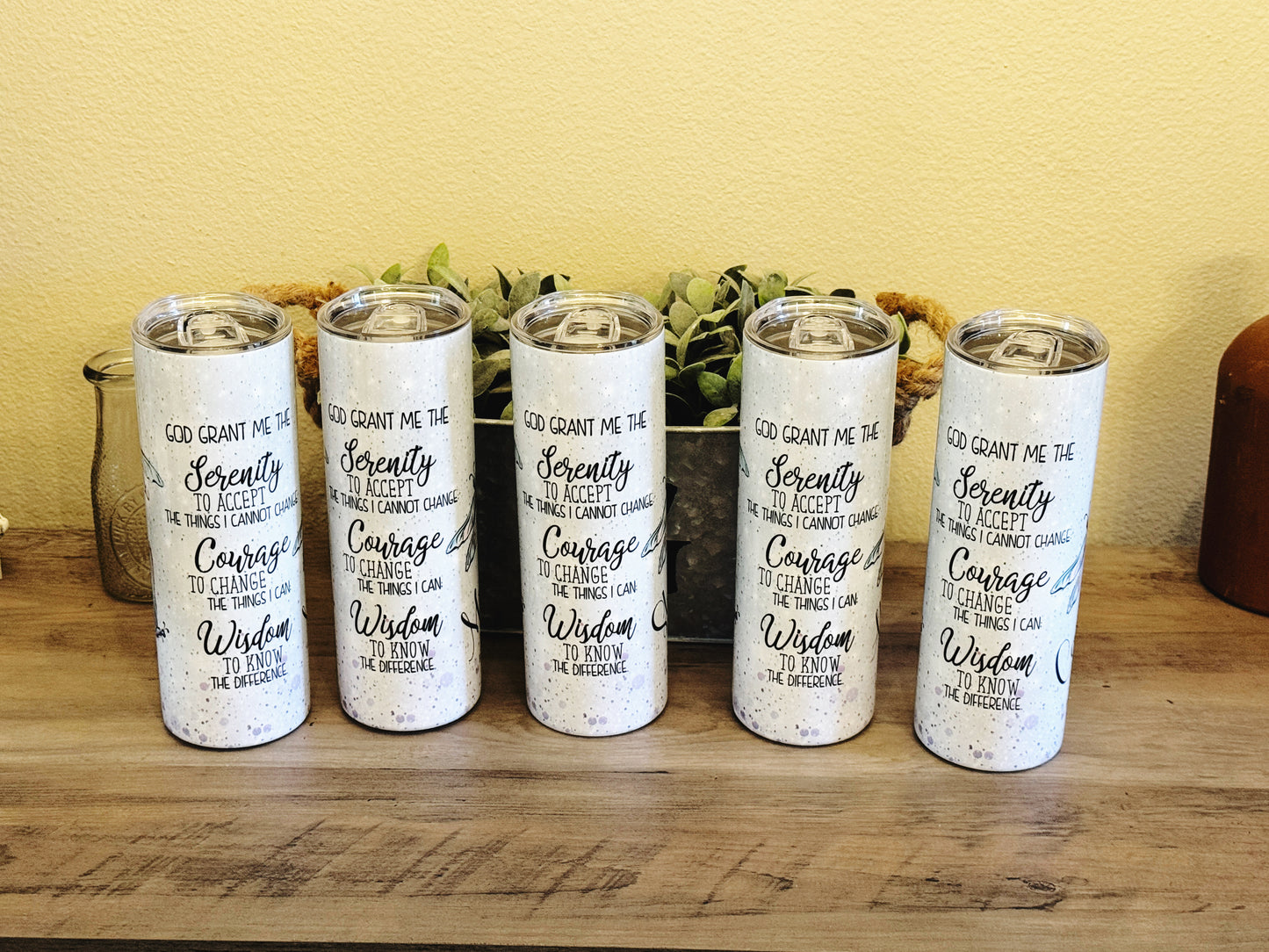 Serenity Prayer Dragonfly Tumbler