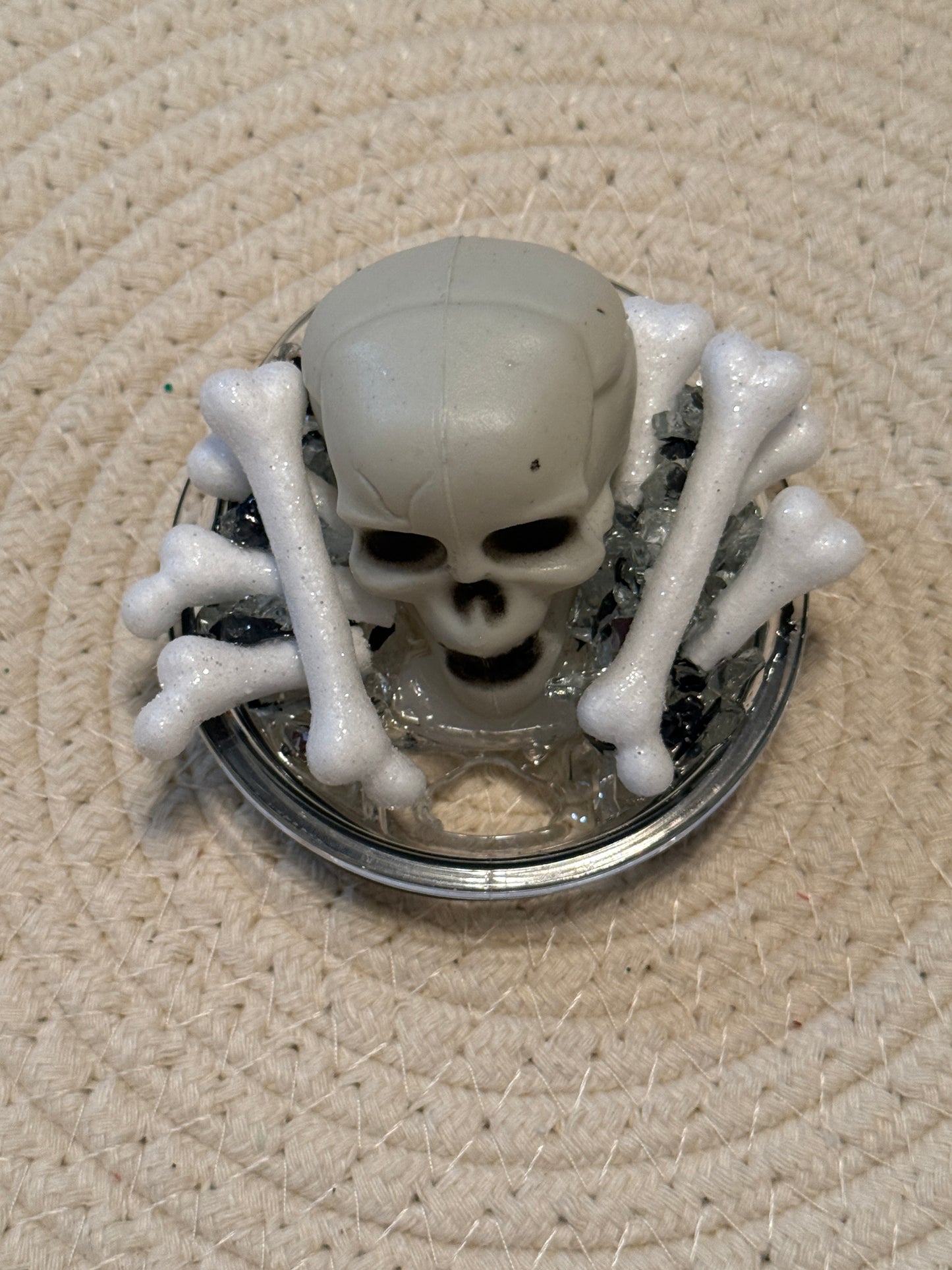 Halloween Skull & Bones Custom Tumbler Lid