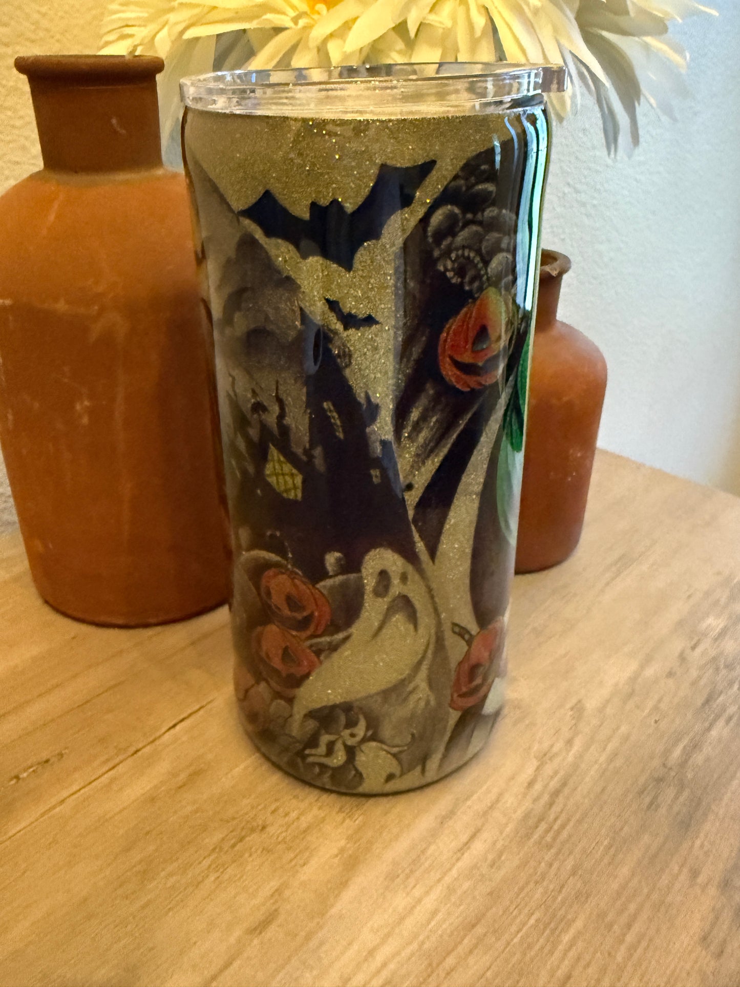 Halloween Glitter Tumbler