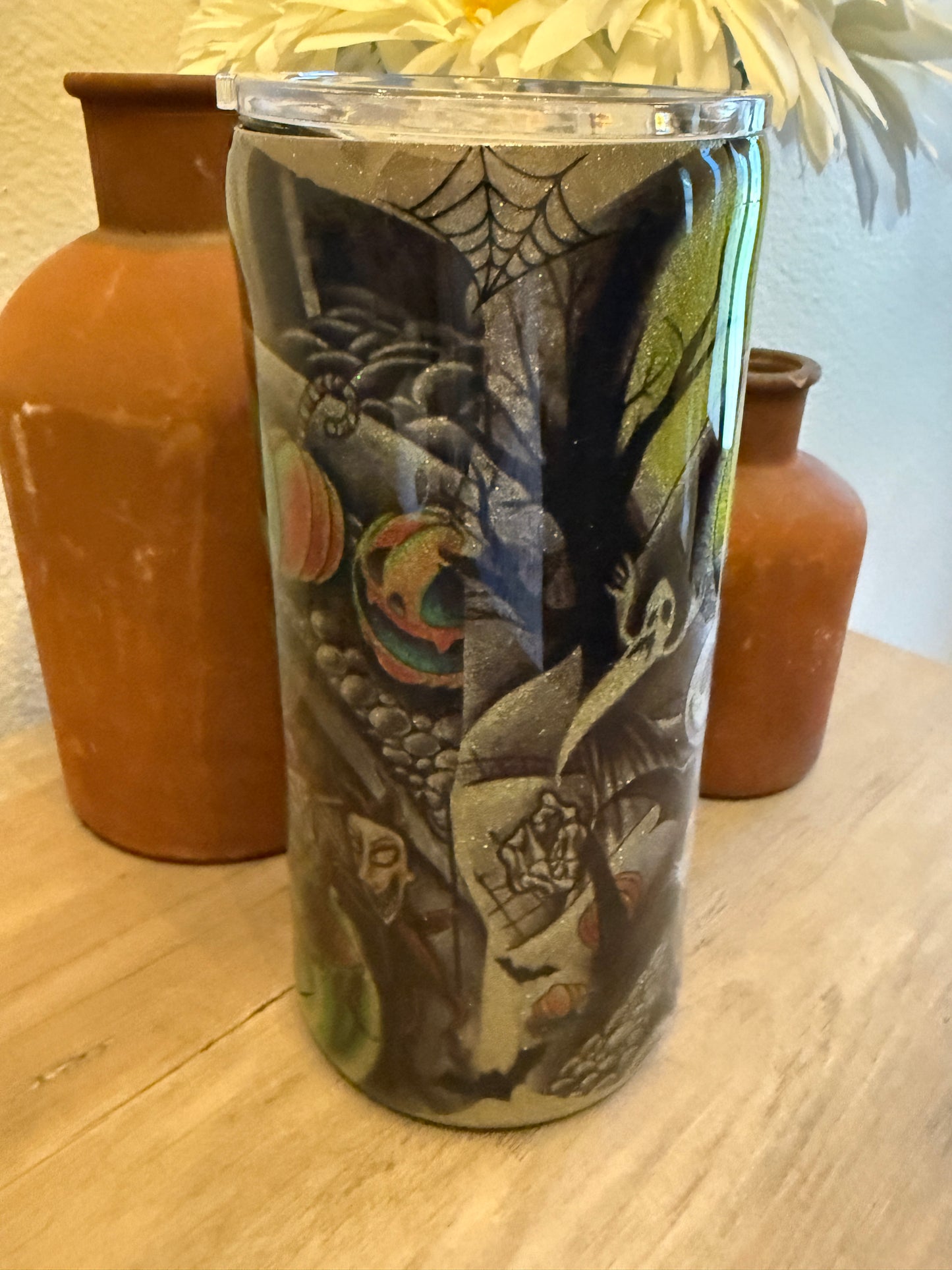 Halloween Glitter Tumbler