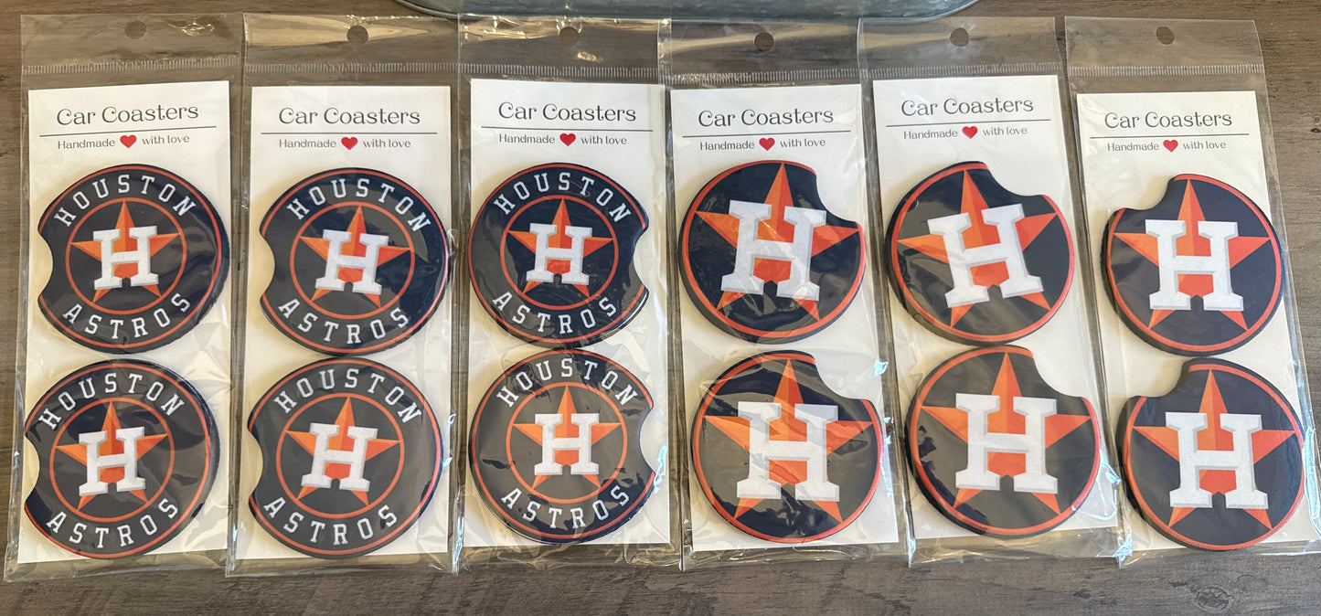 Houston Astros Car Coasters – Show Off Your Team Pride!