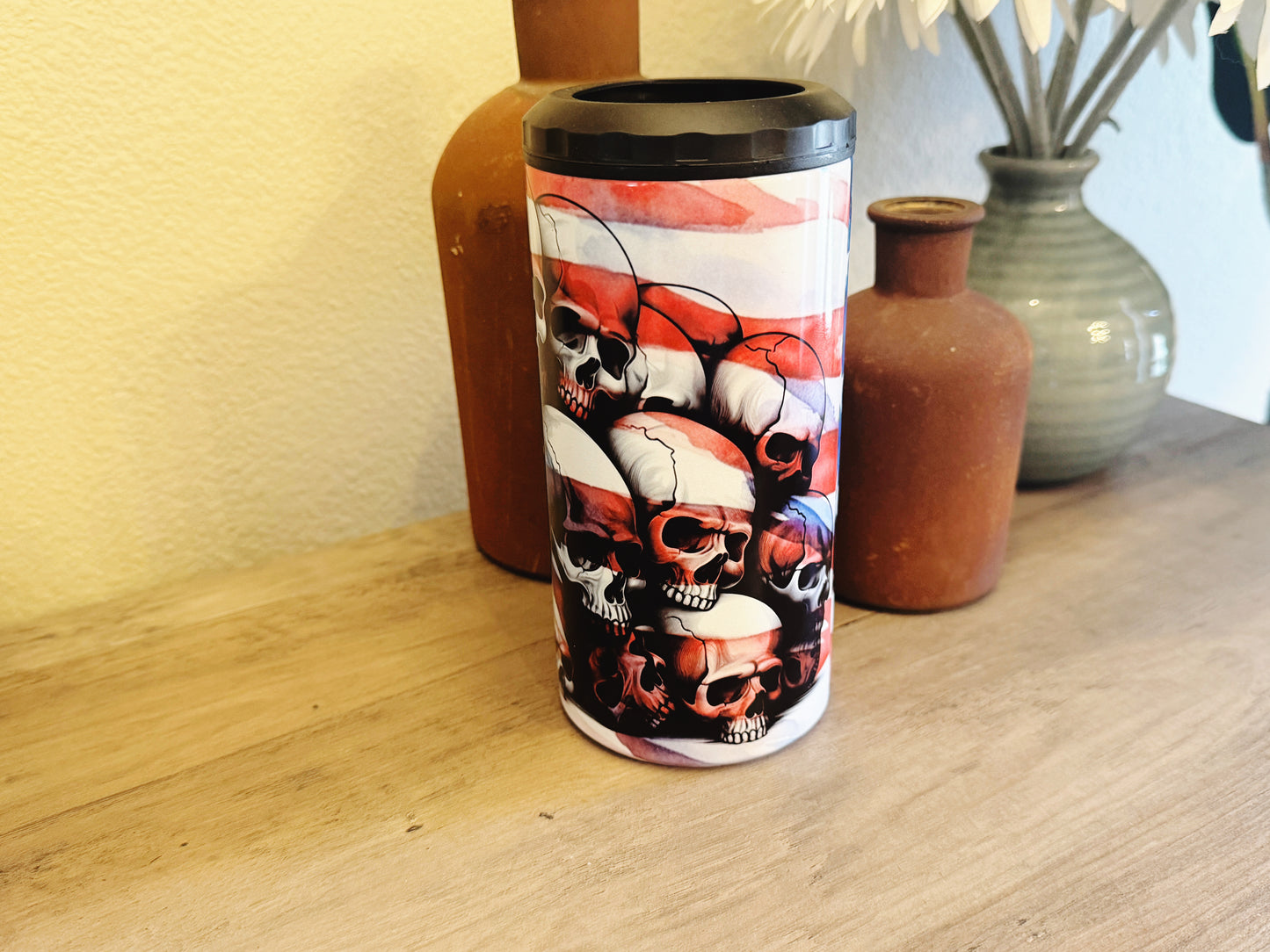 American Skull Can Cooler