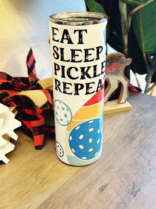 🏓 Eat. Sleep. Pickle. Repeat. Tumbler