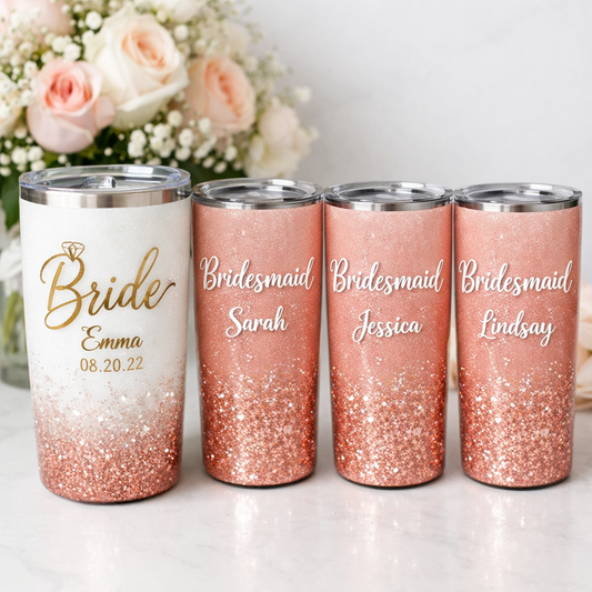 Bridal Party Tumbler Sets Epoxy