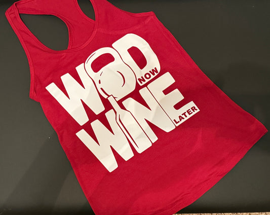 🍷💪 WOD Now, Wine Later - CrossFit Style Shirt 💪🍷