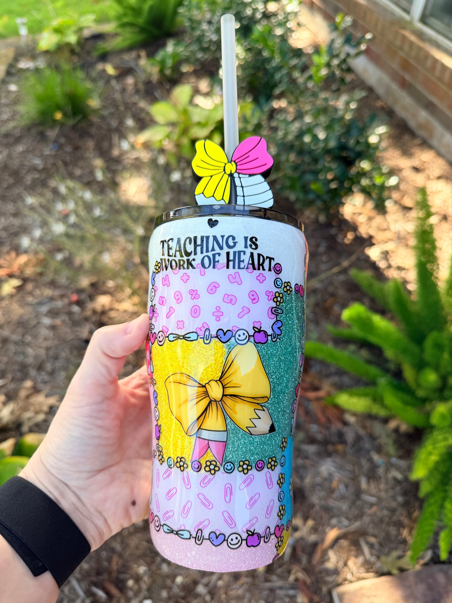 Teacher Patchwork Tumbler