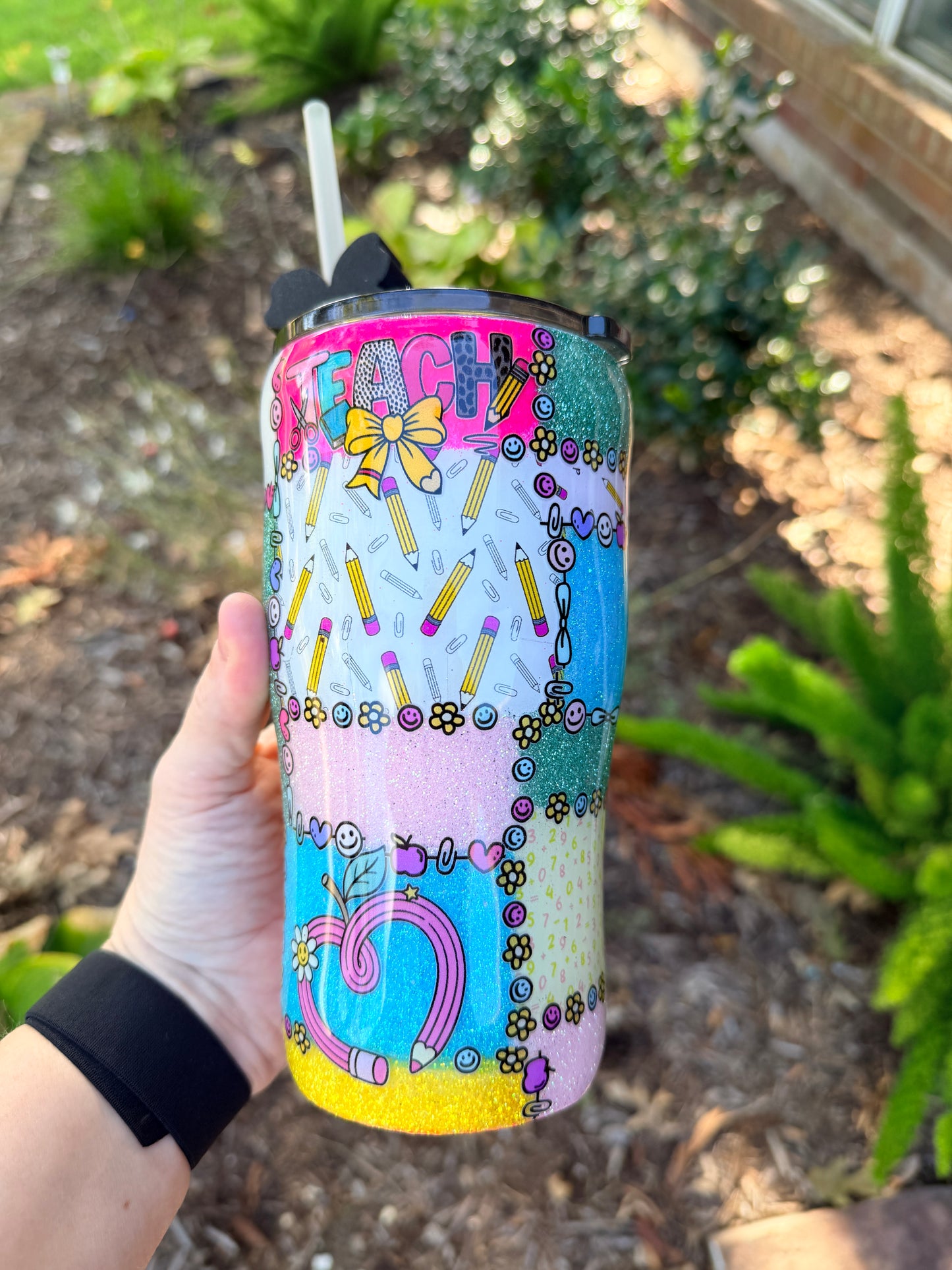 Teacher Patchwork Tumbler