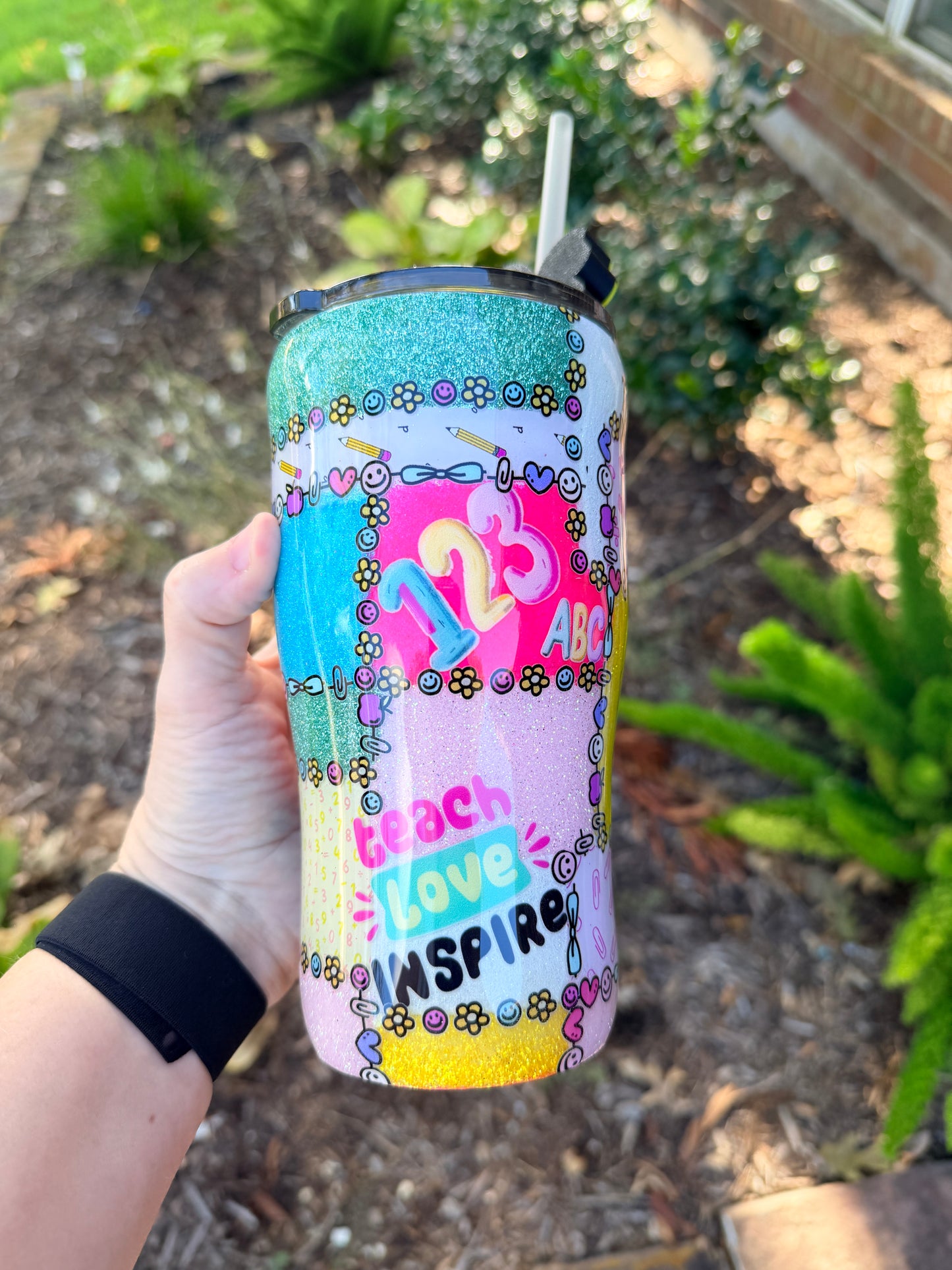 Teacher Patchwork Tumbler