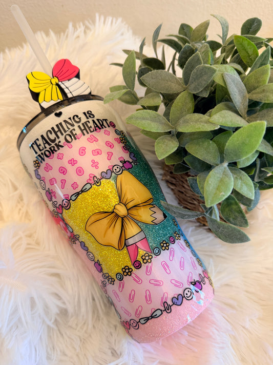 Teacher Patchwork Tumbler