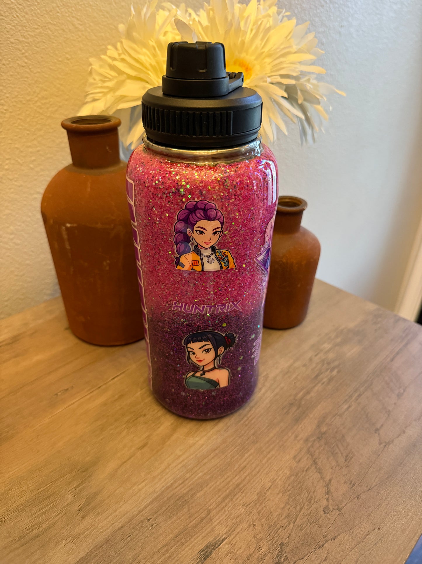 Glitter Water Bottle – Custom Character Edition