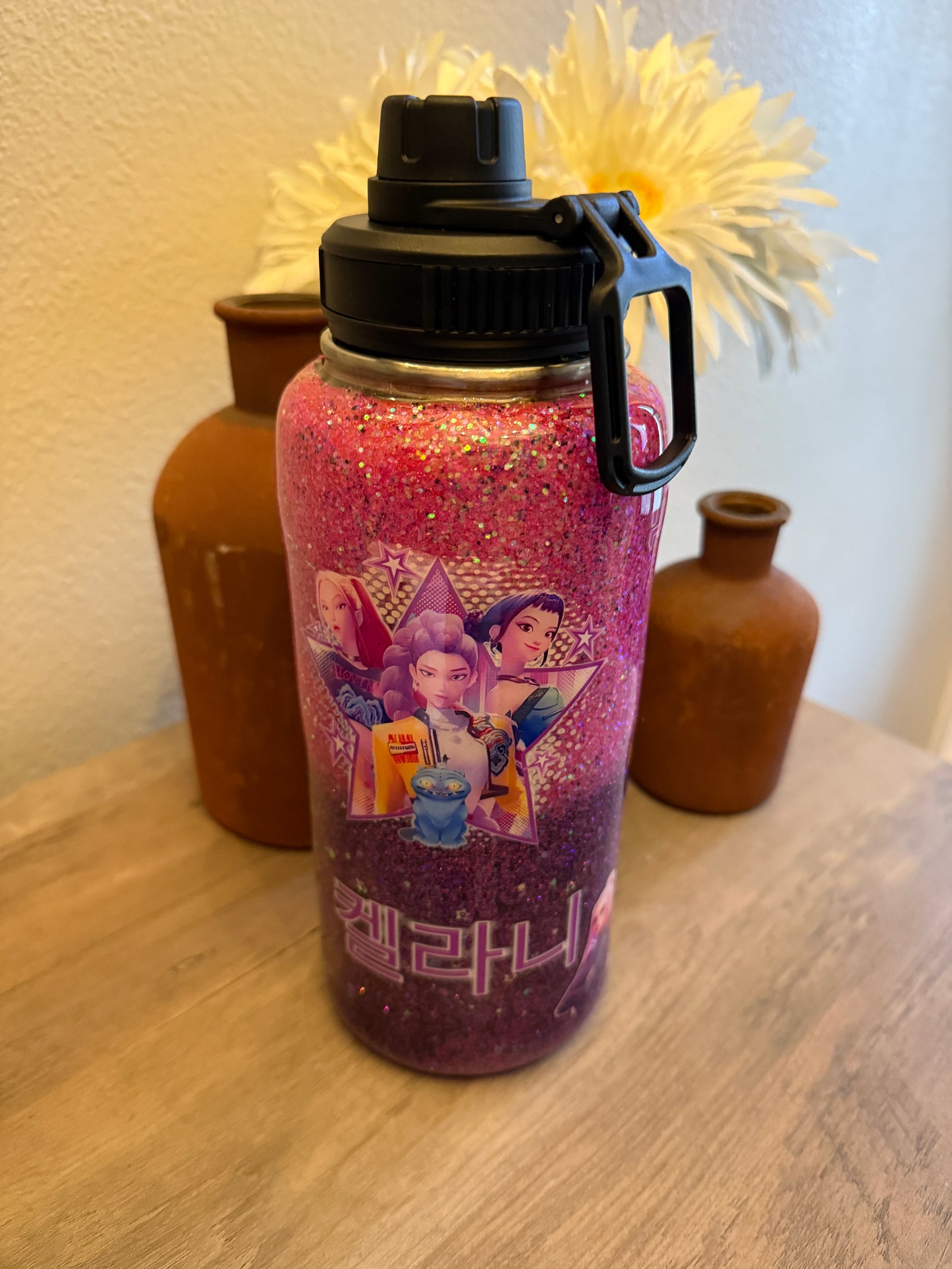 Glitter Water Bottle – Custom Character Edition