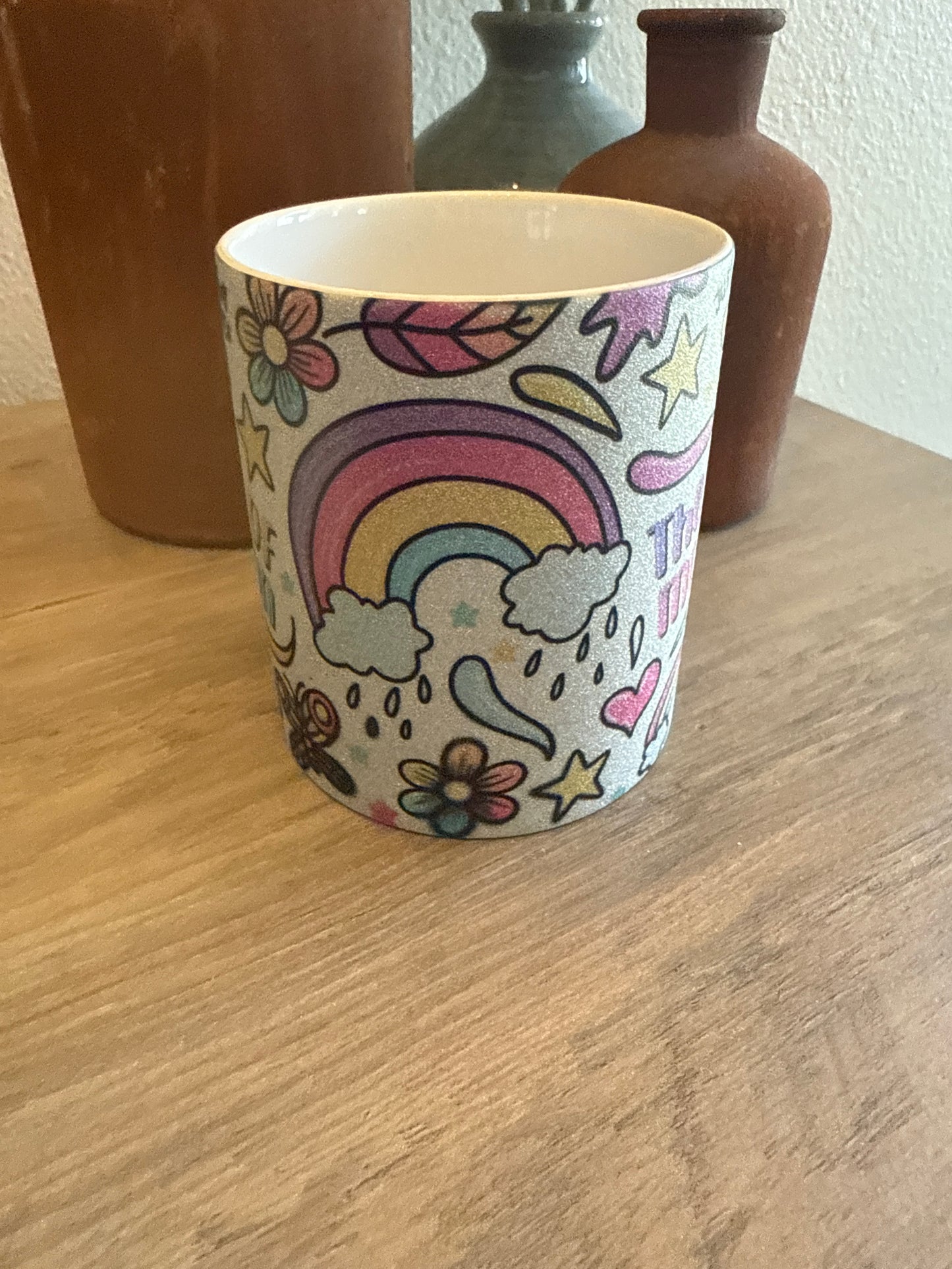 Motivation Silver Glitter Mug – Shine & Inspire Edition