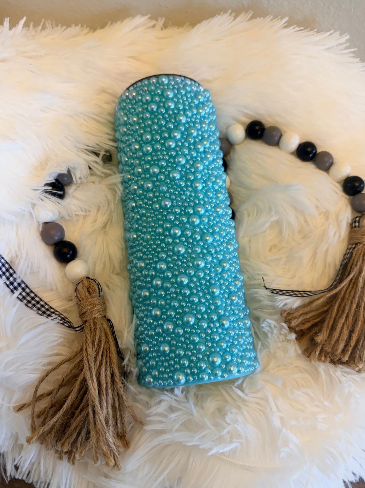 Pearl Rhinestone Bling Tumbler