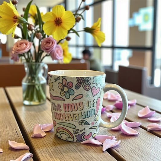 Motivation Silver Glitter Mug – Shine & Inspire Edition