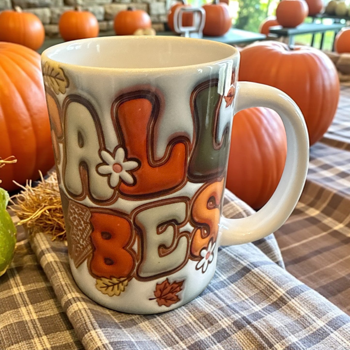 Retro Puff Fall Mug – Cozy Vibes Edition